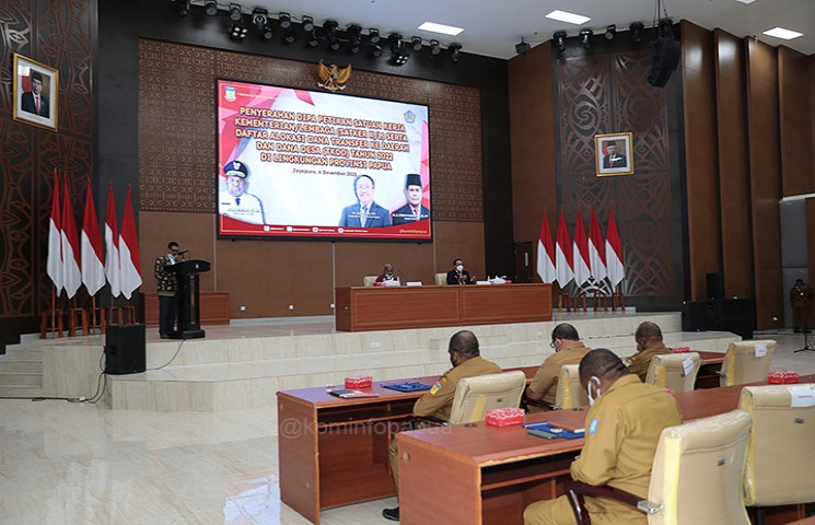 DIPA dan TKDD Papua 2022 Rp57,41 Triliun Diserahkan